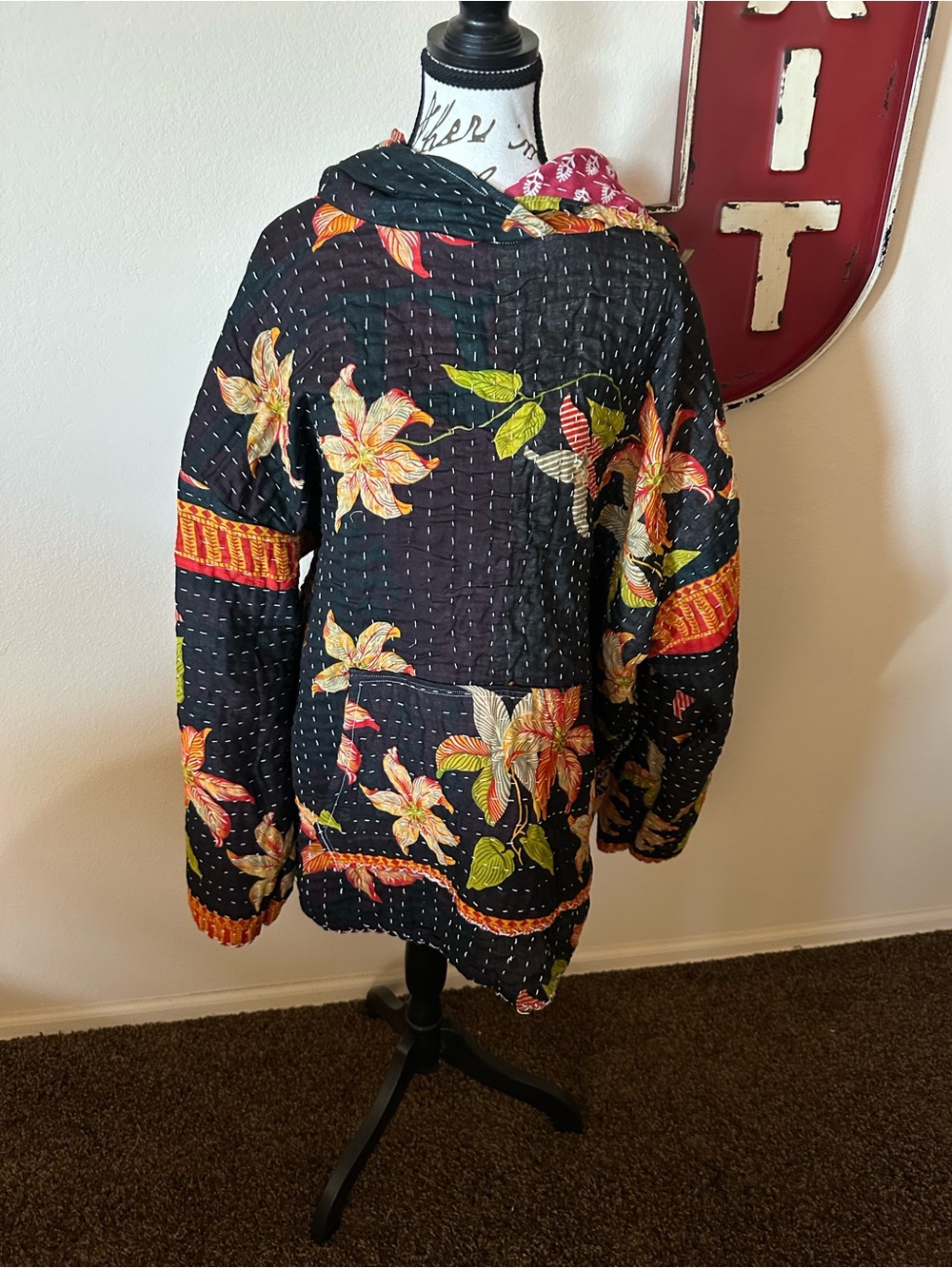 Handmade Kantha Hoodie